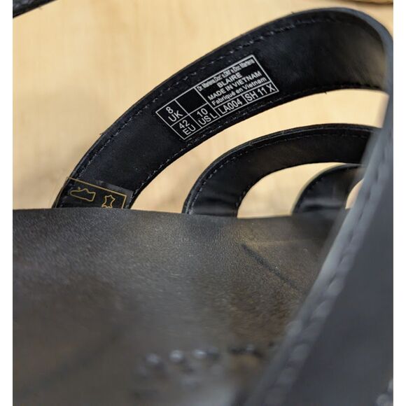 Dr. Martens Blaire Black Brando Leather Strap Fisherman Sandals UK 8 NIB - Picture 11 of 14